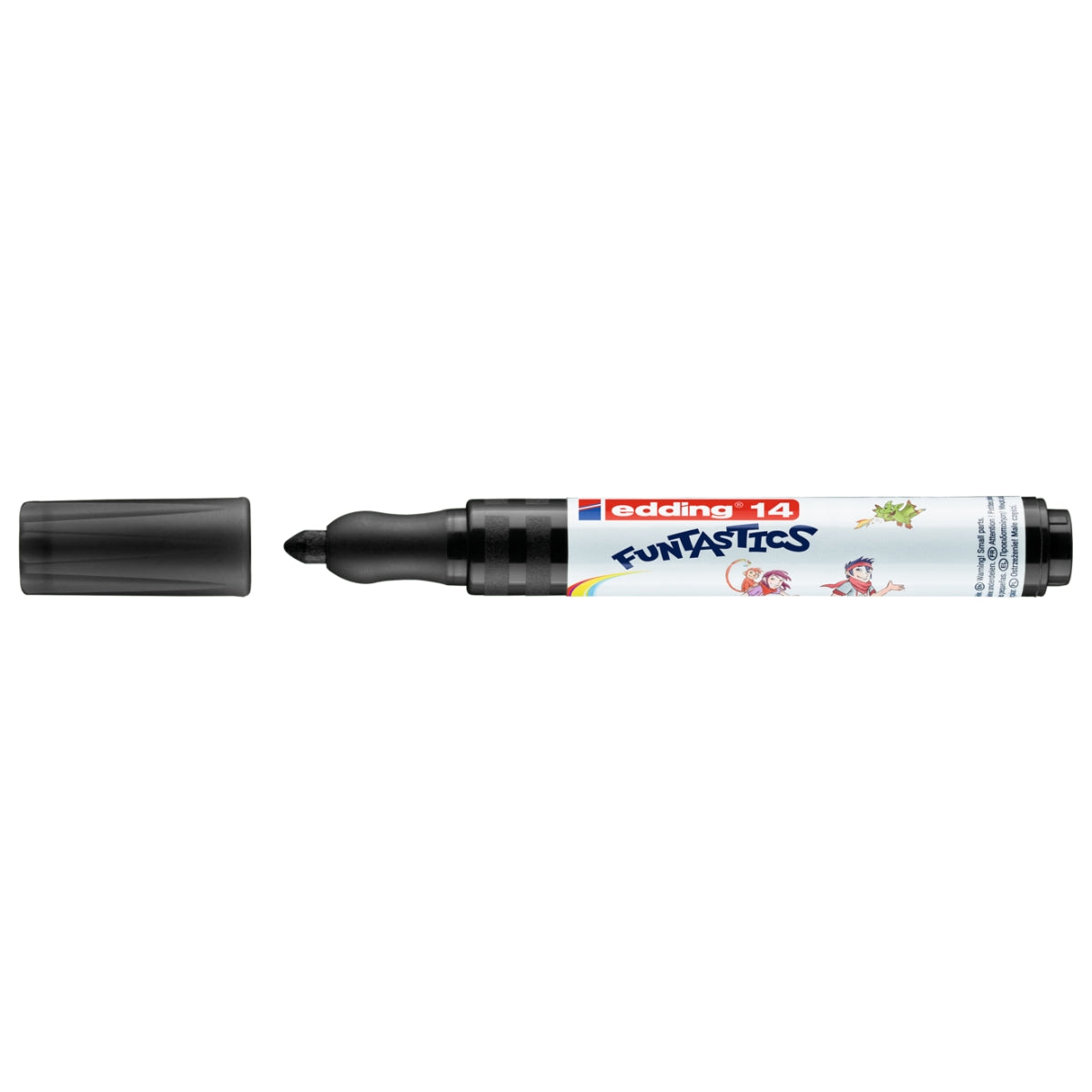 edding 14 FUNTASTICS Fibre Pen for Children, 3mm Bullet Tip, Black
