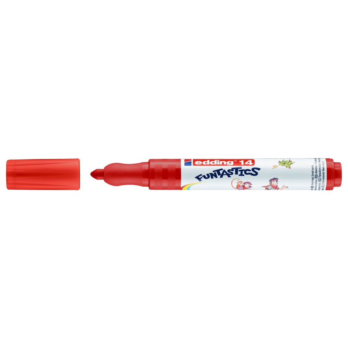 edding 14 FUNTASTICS Fibre Pen for Children, 3mm Bullet Tip, Red