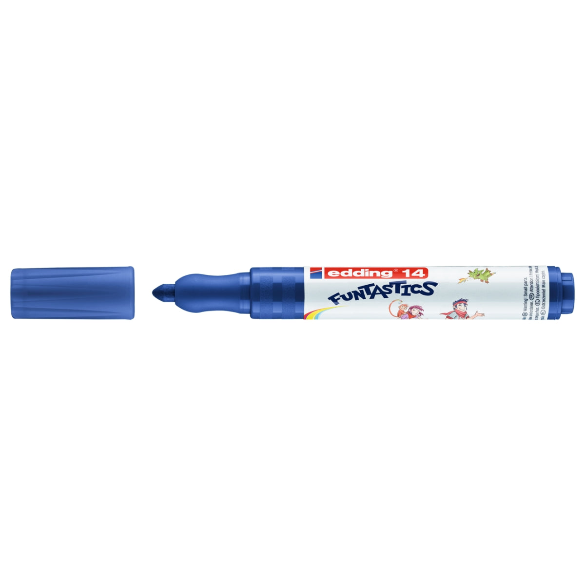 edding 14 FUNTASTICS Fibre Pen for Children, 3mm Bullet Tip, Blue