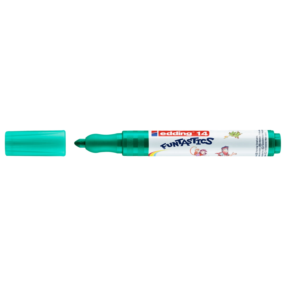 edding 14 FUNTASTICS Fibre Pen for Children, 3mm Bullet Tip, Green