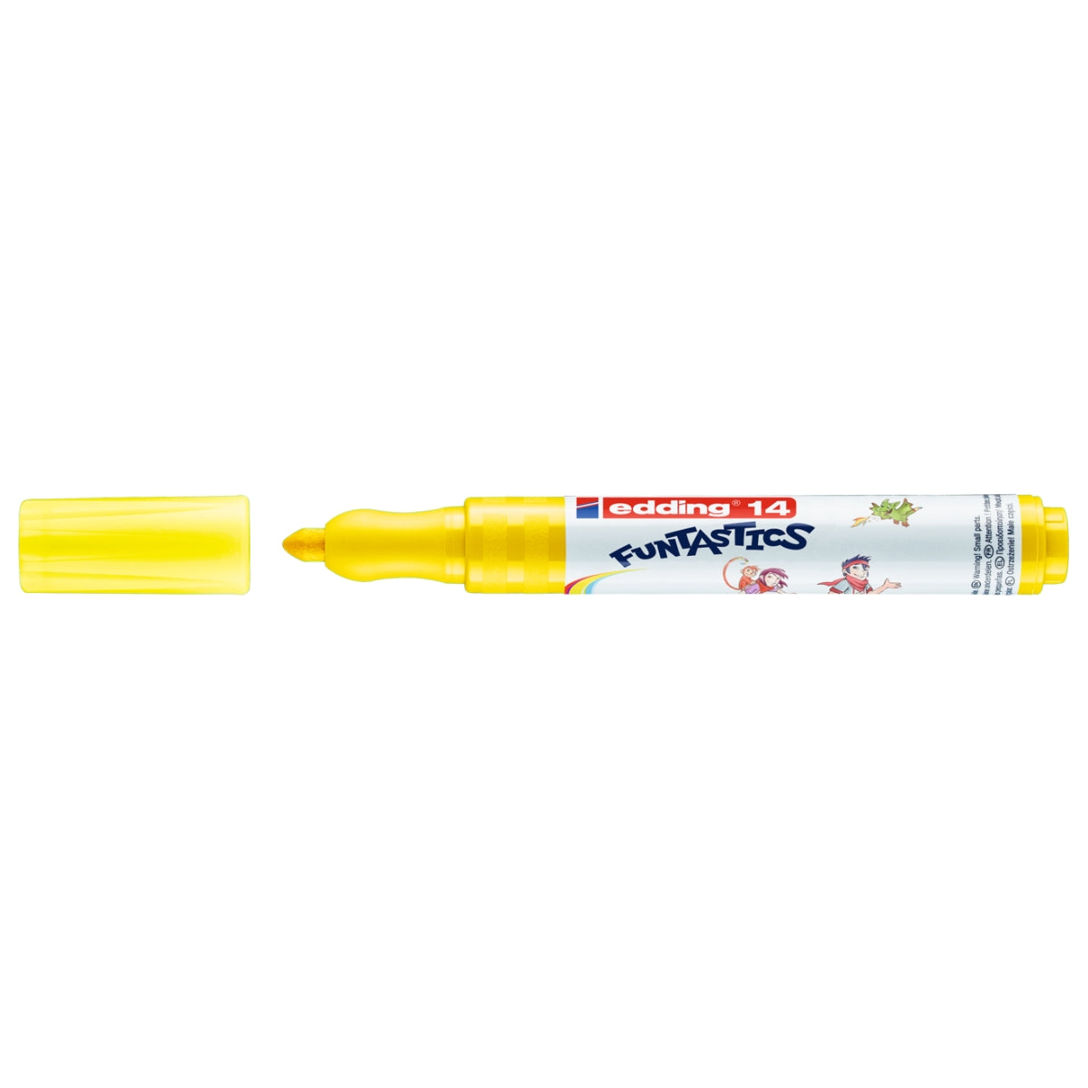 edding 14 FUNTASTICS Fibre Pen for Children, 3mm Bullet Tip, Yellow