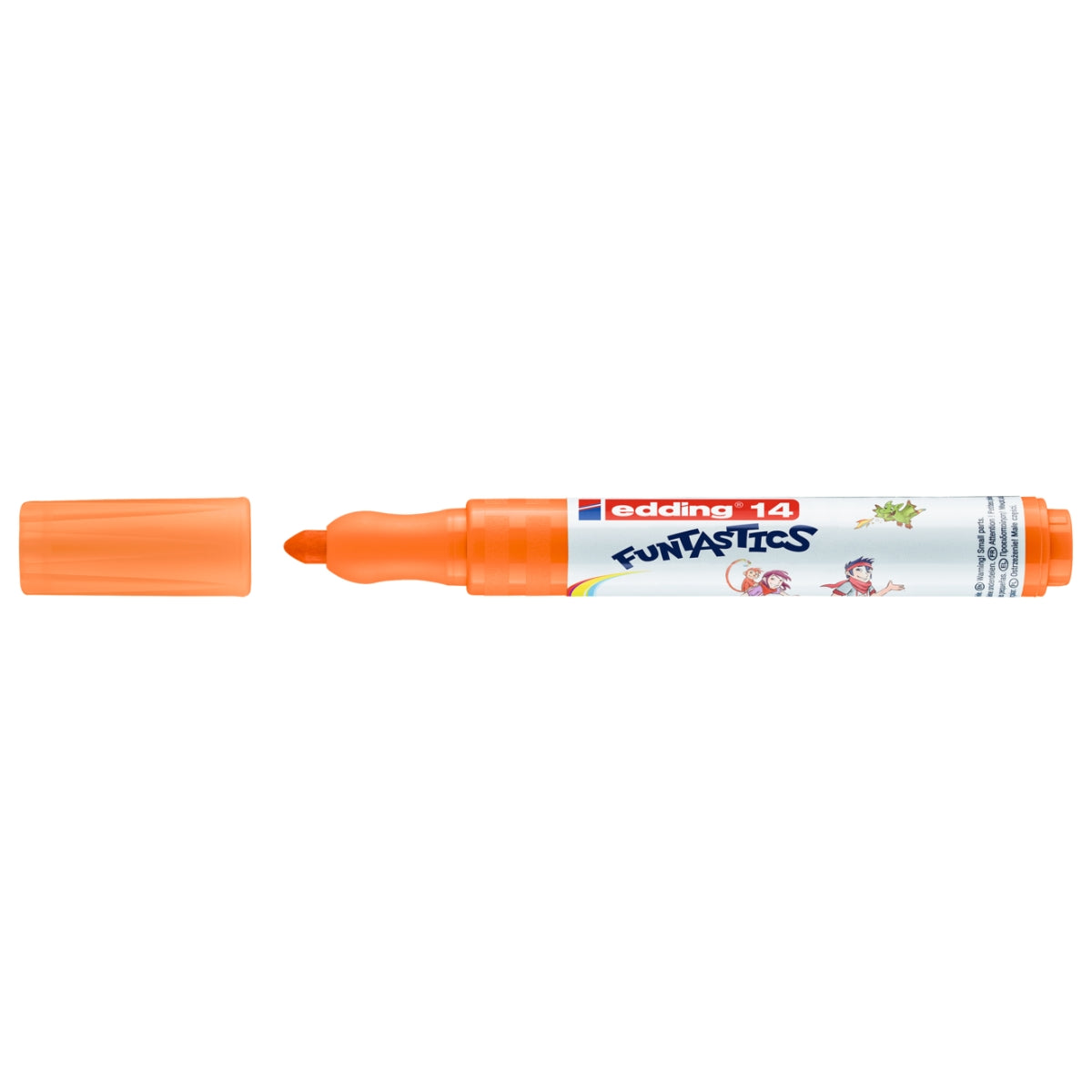 edding 14 FUNTASTICS Fibre Pen for Children, 3mm Bullet Tip, Orange