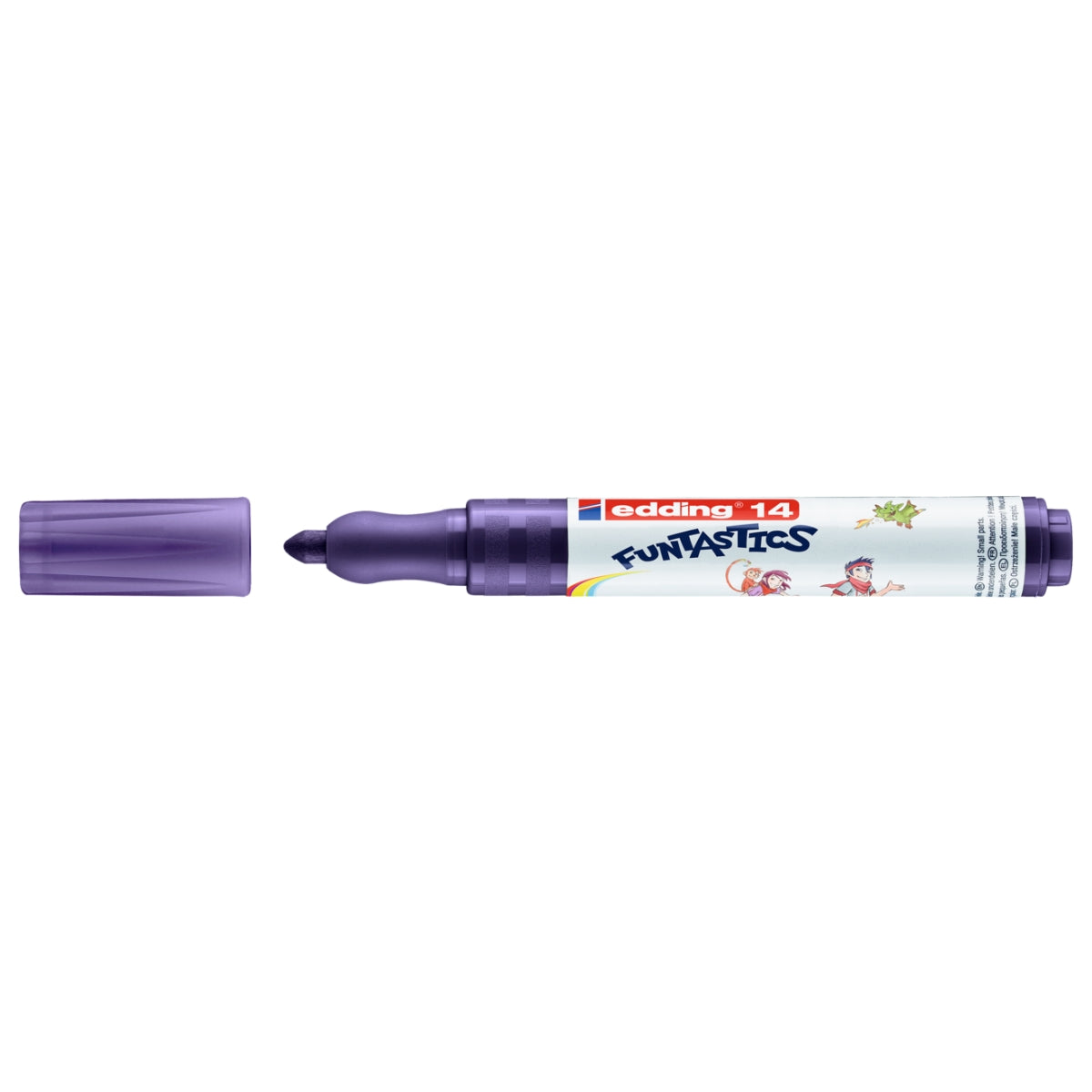 edding 14 FUNTASTICS Fibre Pen for Children, 3mm Bullet Tip, Violet
