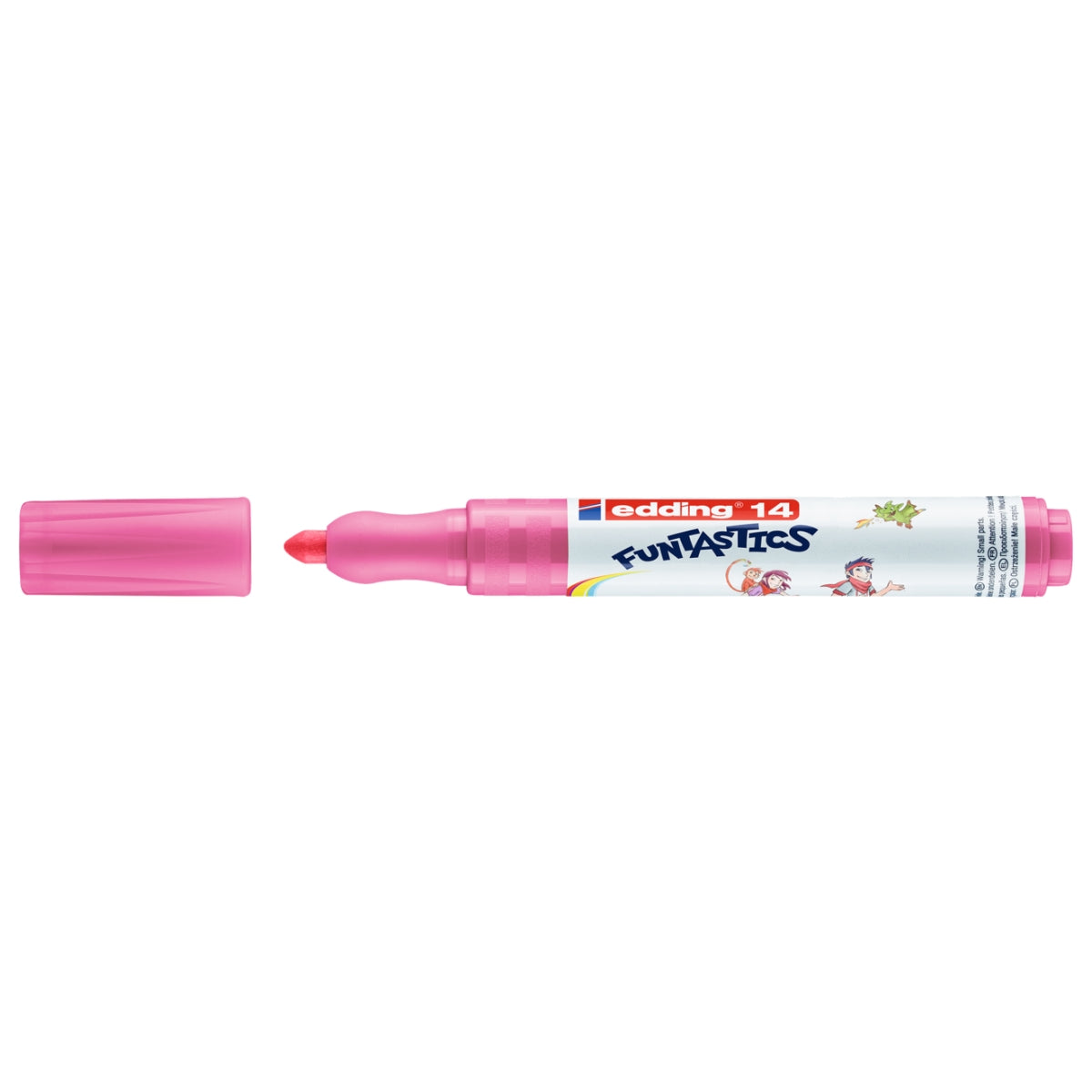 edding 14 FUNTASTICS Fibre Pen for Children, 3mm Bullet Tip, Pink