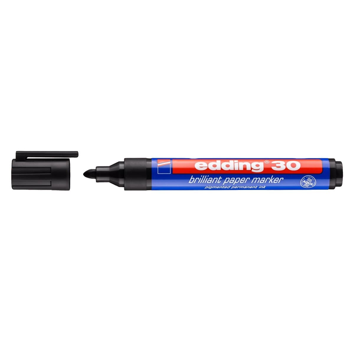 edding 30 Brilliant Paper Marker, 1.5-3mm Bullet Tip, Black