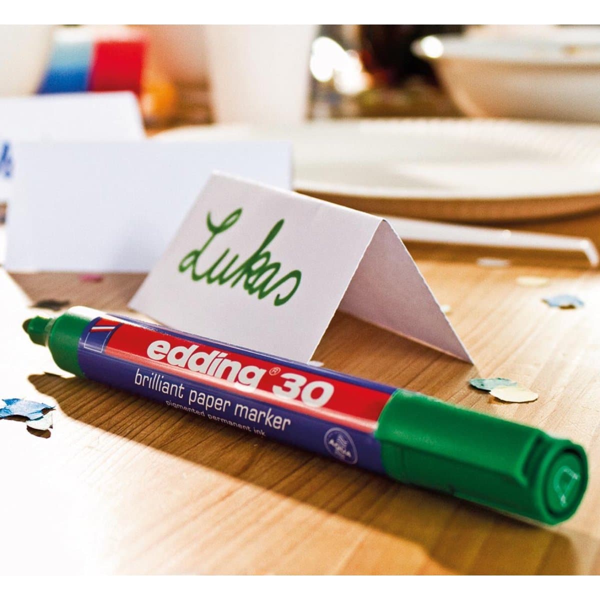 edding 30 Brilliant Paper Marker, 1.5-3mm Bullet Tip, Black