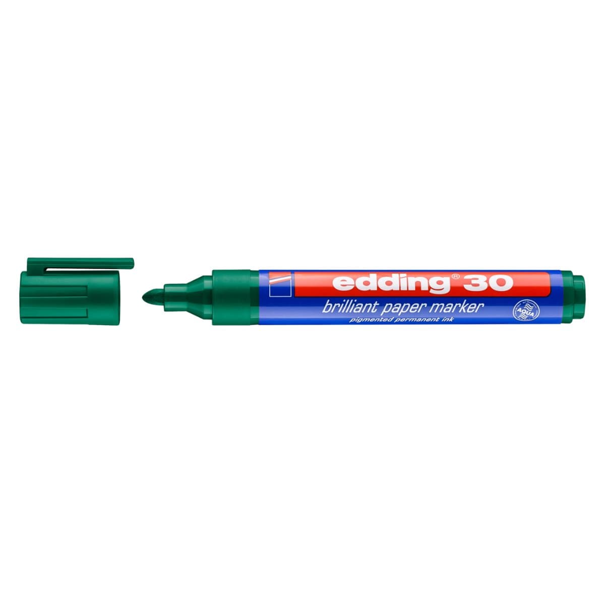 edding 30 Brilliant Paper Marker, 1.5-3mm Bullet Tip, Green