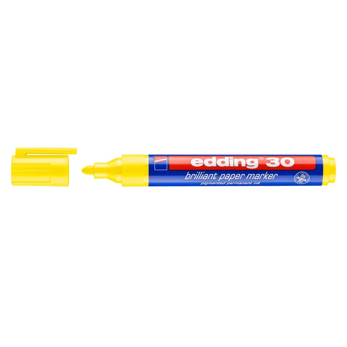 edding 30 Brilliant Paper Marker, 1.5-3mm Bullet Tip, Yellow