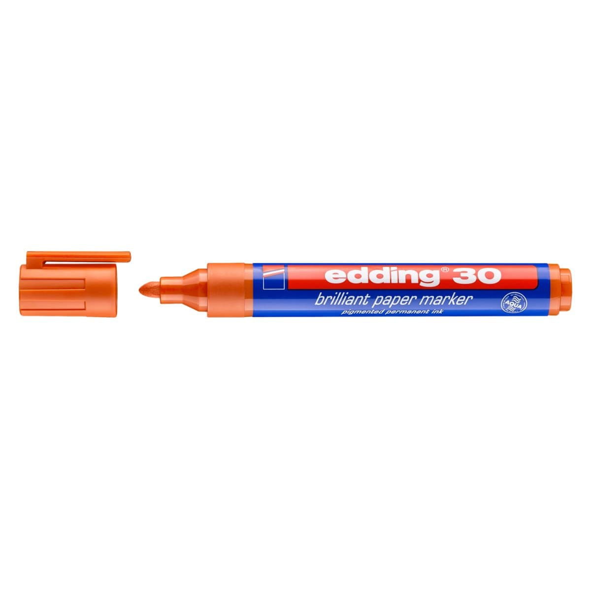 edding 30 Brilliant Paper Marker, 1.5-3mm Bullet Tip, Orange