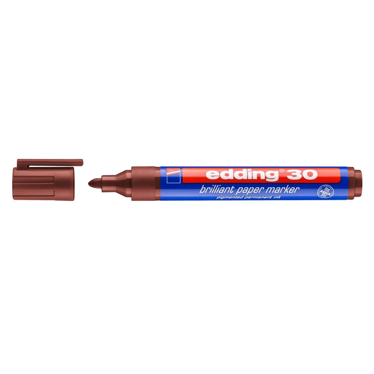 edding 30 Brilliant Paper Marker, 1.5-3mm Bullet Tip, Brown