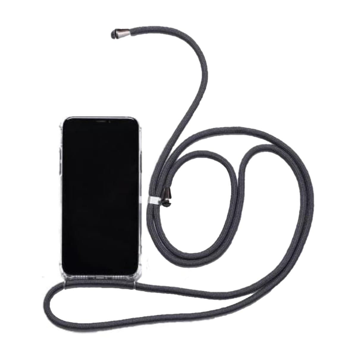 Crossbody and Necklace Phone Case for iPhone, Grey