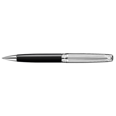 CARAN d'ACHE LEMAN BICOLOR BLACK Ballpoint Pen, Black/Silver Plated