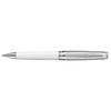 CARAN d'ACHE LEMAN BICOLOR WHITE Ballpoint Pen, White/Silver Plated