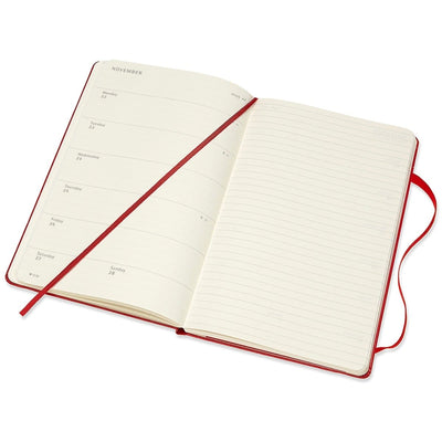 MOLESKINE 2026 Weekly Notebook Diary/Planner A5, 13 x 21 cm, hardcover, Scarlet Red