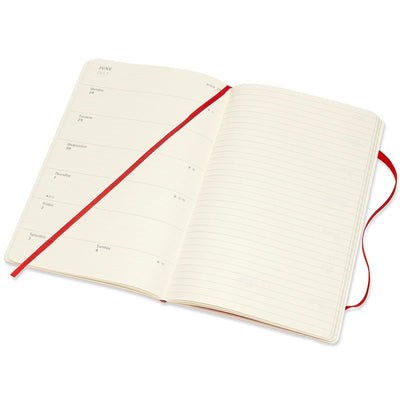 MOLESKINE 2024 Weekly Notebook Diary/Planner A5, 13 x 21 cm, softcover, Scarlet Red