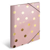 Herma SPARKLING DOTS Folder A4 with elastic fastener, Rose/Gold