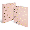 Herma SPARKLING DOTS Folder A4 with elastic fastener, Rose/Gold