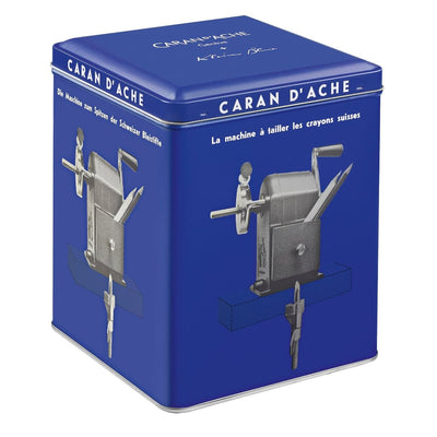 CARAN d'ACHE Metal Rotary Pencil Sharpener KLEIN BLUE, Blue - Limited Edition