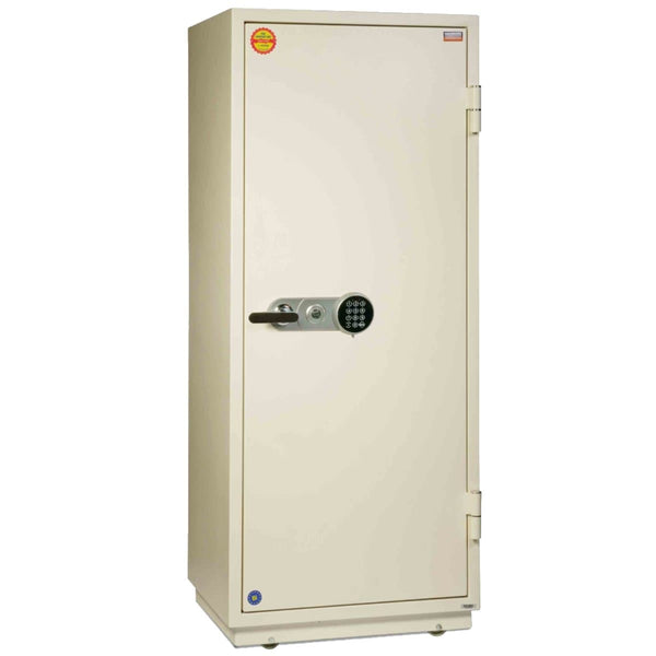Valberg FRS-165 EL Fire Resistant Safe, Digital & Key Lock, White ...