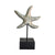 Deco Sculpture Star Fish on aluminum stand, 178x305mm, Silver/Black