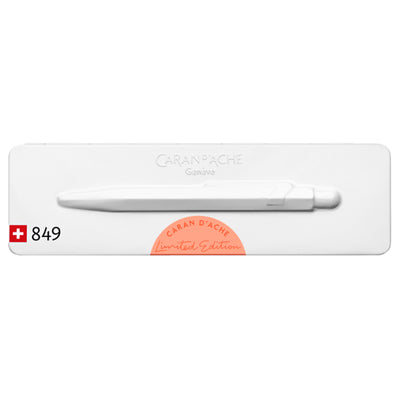 CARAN d'ACHE 849 Ballpoint Pen CLAIM YOUR STYLE, Tangerine - Limited Edition