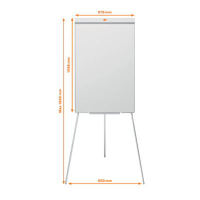 Nobo Impression Magnetic Pro Tripod Flipchart Easel, 1056 x 678 mm