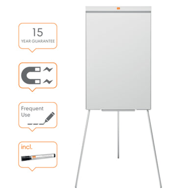 Nobo Impression Magnetic Pro Tripod Flipchart Easel, 1056 x 678 mm