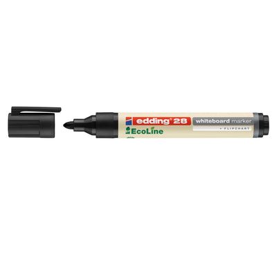 edding 28 EcoLine Whiteboard/Flipchart Marker, 1.5-3mm Bullet Tip, Black