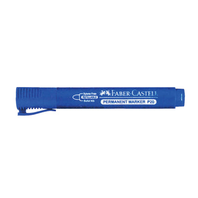 Faber Castell Permanent Marker P20, Bullet Tip, Blue