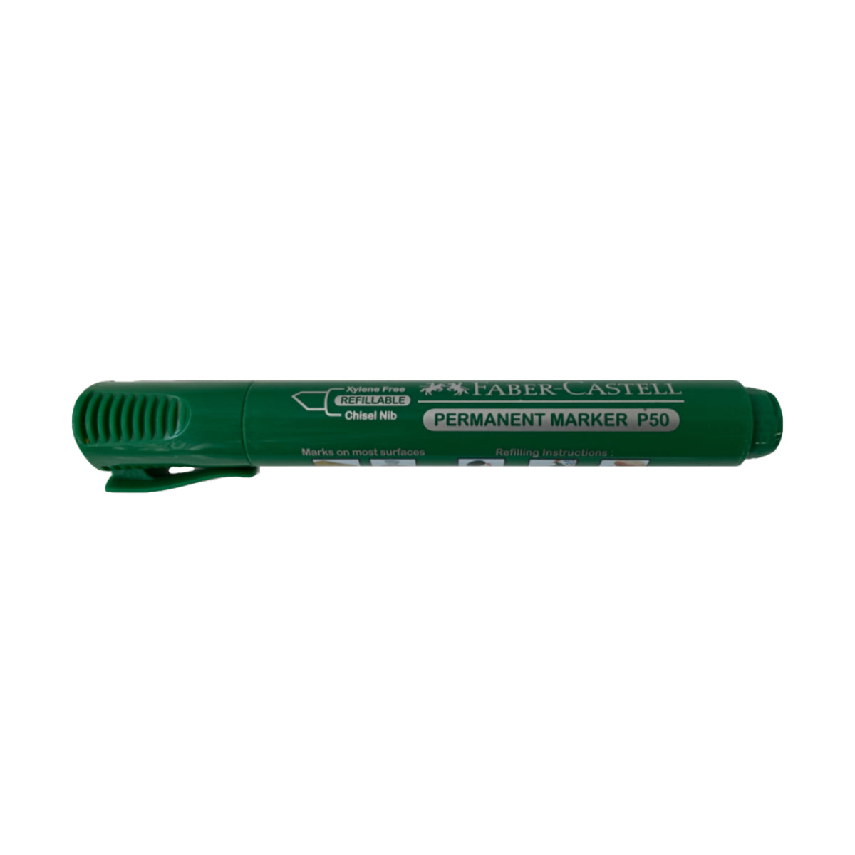 Faber Castell Permanent Marker P50, Chisel Tip, Green