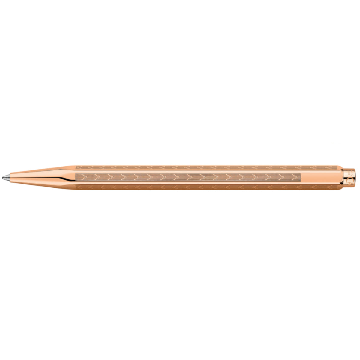 CARAN d'ACHE ECRIDOR LIGNES CHEVRON Ballpoint Pen, Rose-Gilded