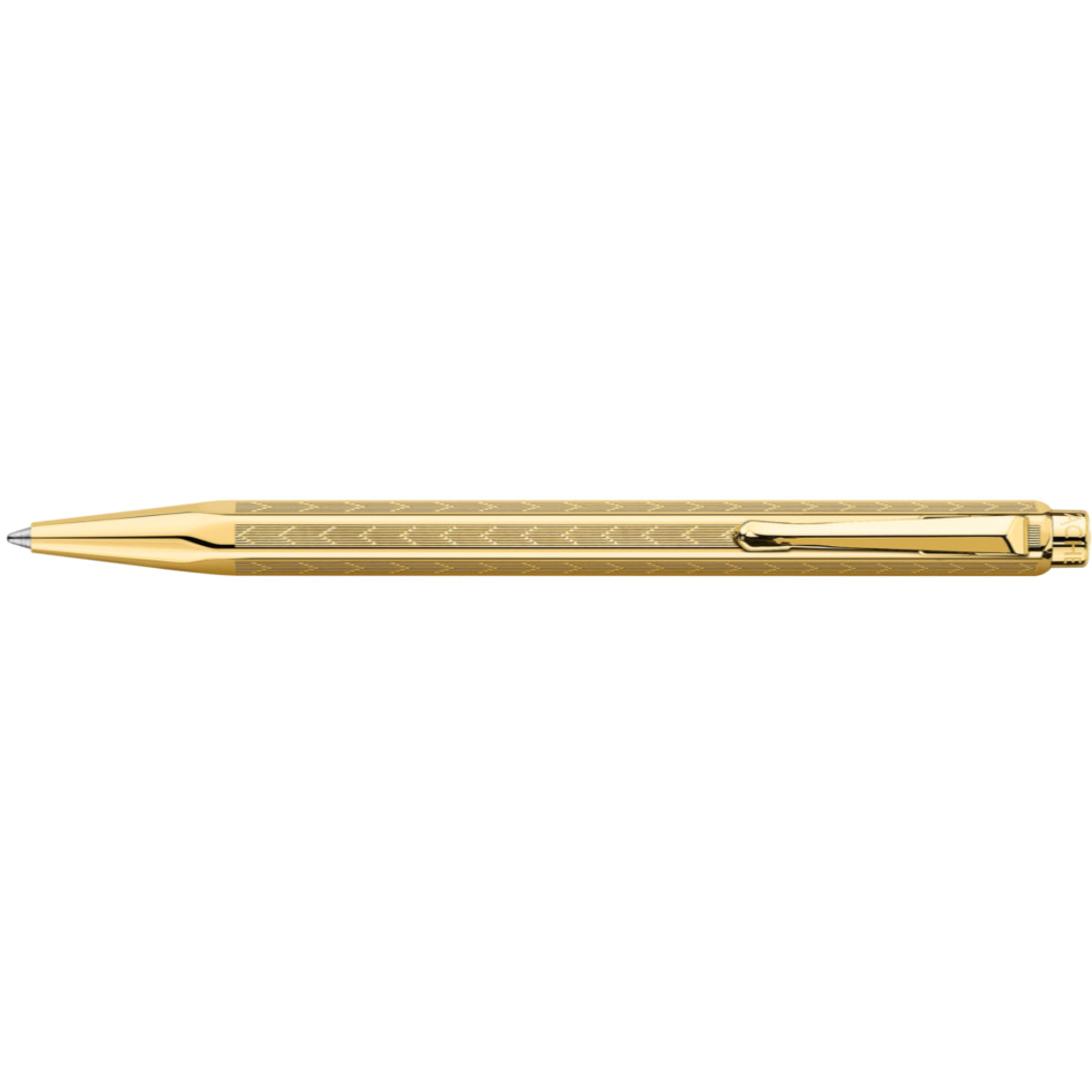 CARAN d'ACHE ECRIDOR LIGNES CHEVRON Ballpoint Pen, Gilded