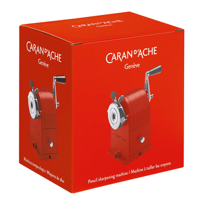 CARAN d'ACHE Metal Rotary Pencil Sharpener VINTAGE, Red