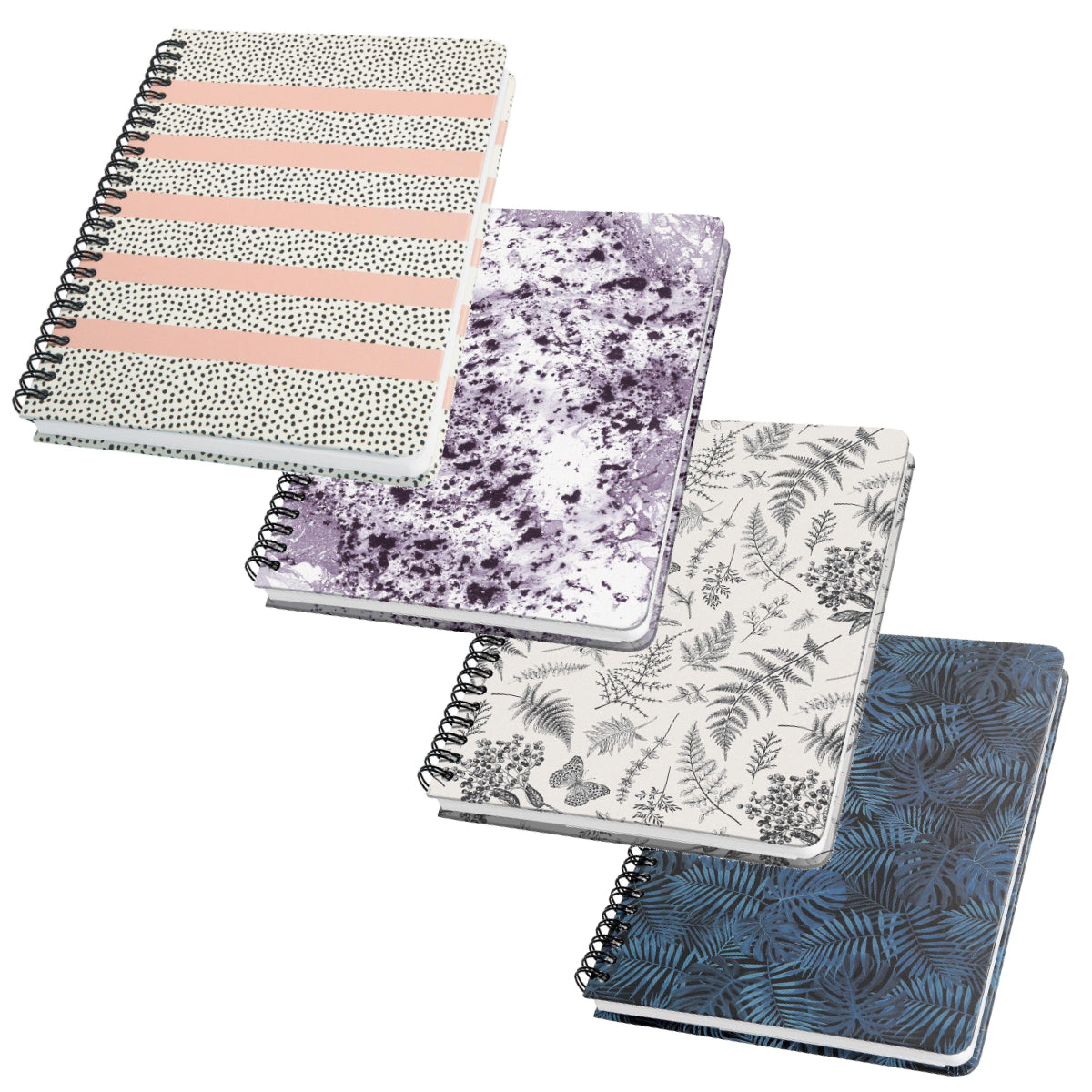 Sigel Spiral Notebook JOLIE Inspire A5, Hardcover, 120 pages, Dot-Ruled, Assorted Designs