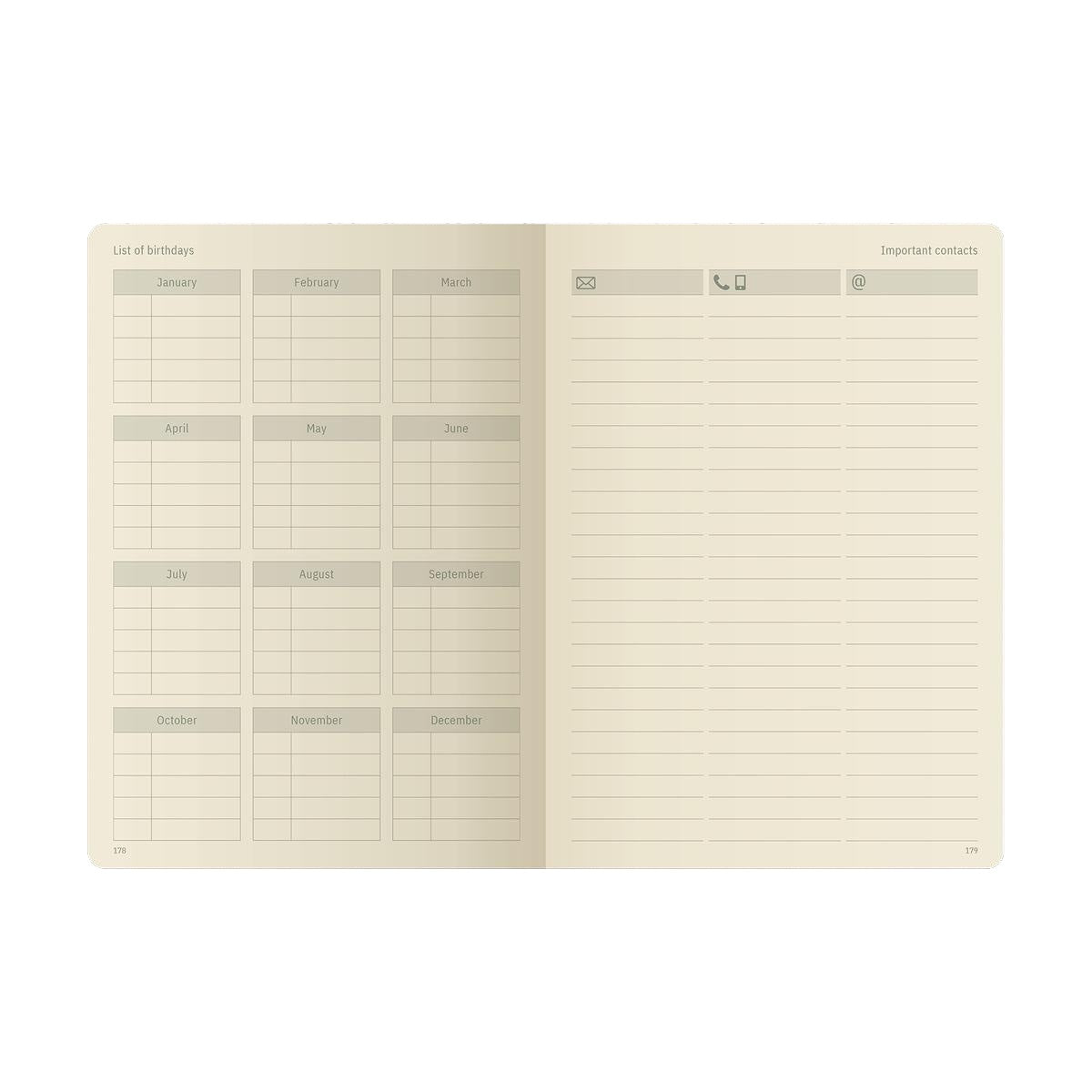 Sigel Weekly Planner CONCEPTUM A5, undated, hardcover, Black