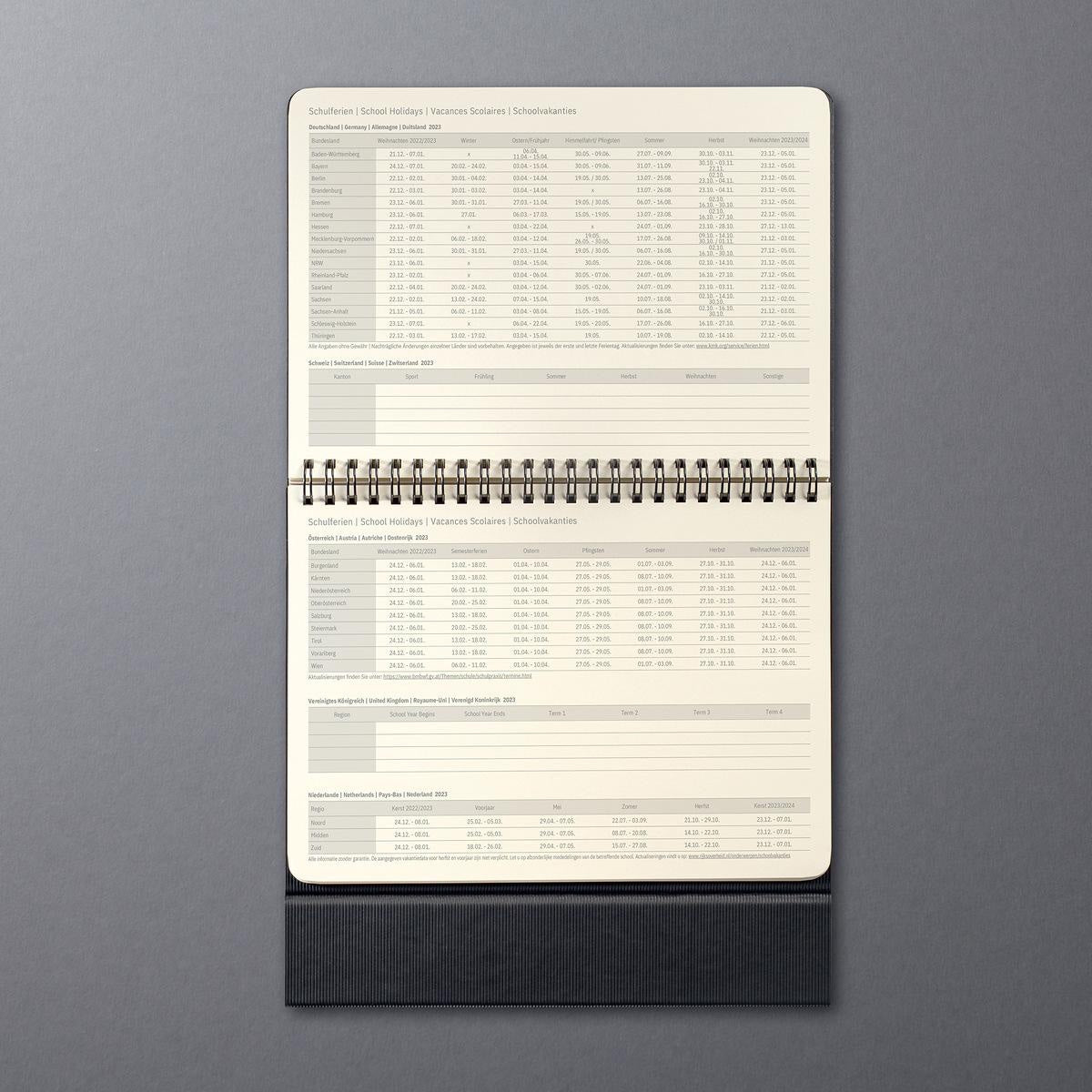 Sigel Desktop Planner CONCEPTUM 2026, hardcover, 213 x 220 x 18mm, approx. A5, landscape, Black