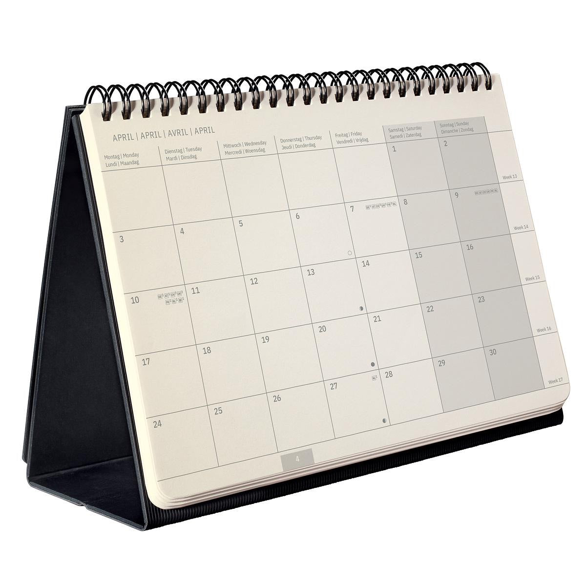 Sigel Desktop Planner CONCEPTUM 2024, hardcover, 213 x 220 x 18mm, approx. A5, landscape, Black