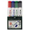 Faber Castell Whiteboard Marker W20, Bullet Tip, 4/Set