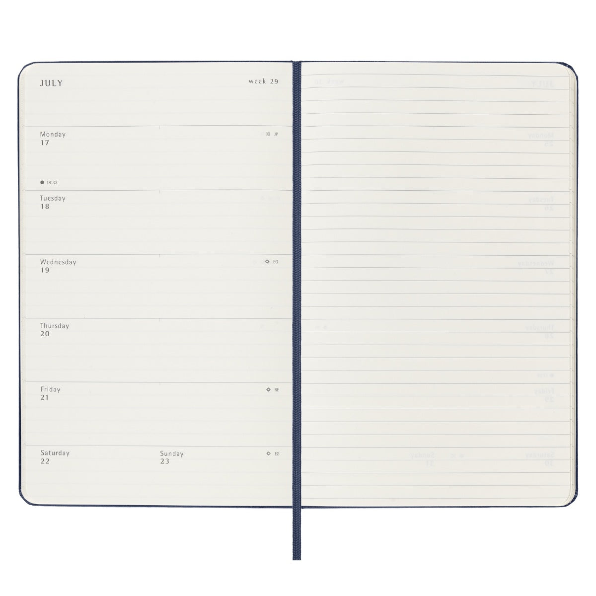 MOLESKINE 2026 Weekly Notebook Diary/Planner A5, 13 x 21 cm, hardcover, Sapphire Blue