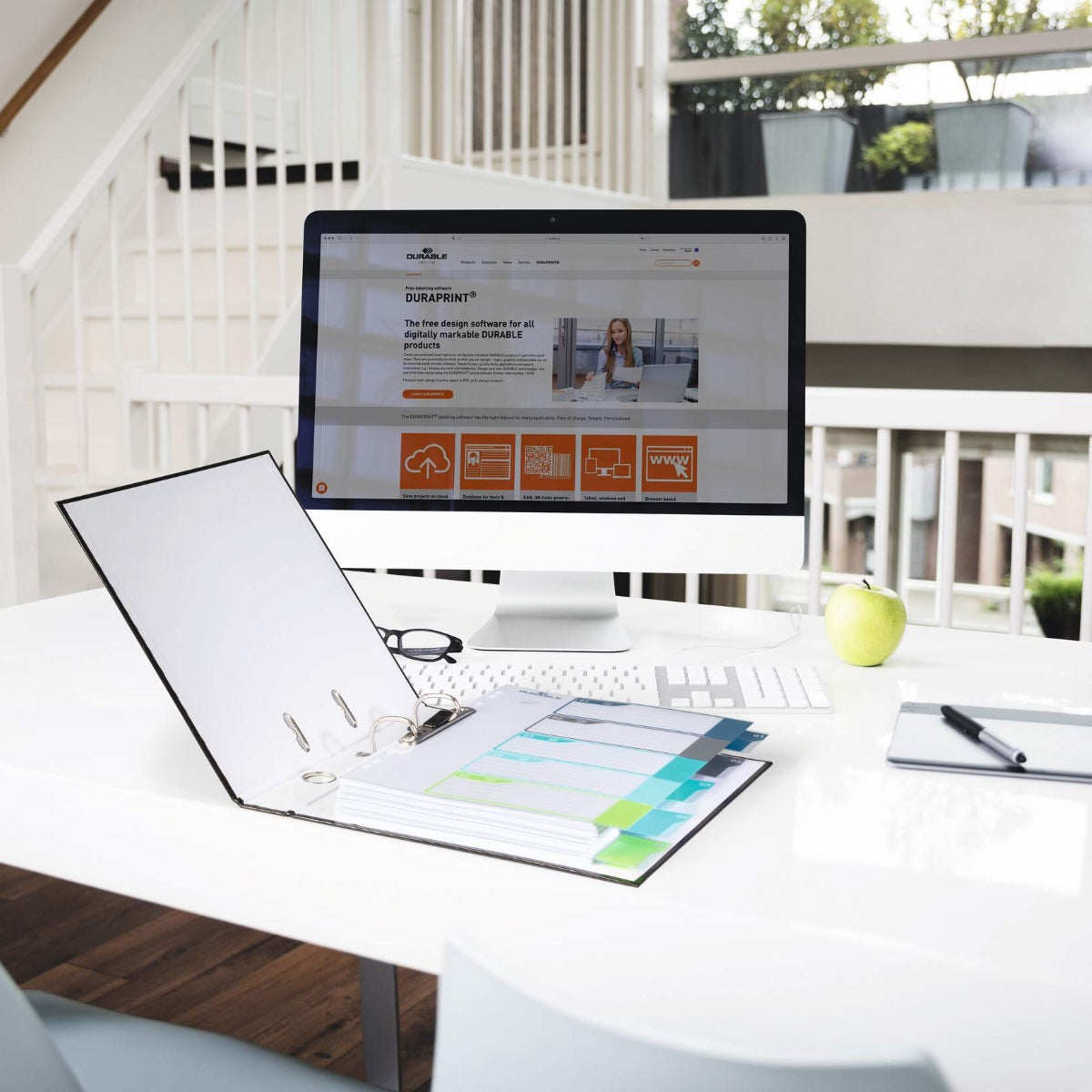 Durable Divider Colored A4+, made of PP, printable, 5 Tabs