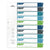 Durable Divider Colored A4+, made of PP, printable, 10 Tabs