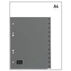 Office World Divider Plastic Grey A5 with numbers 1-12