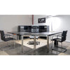 System4 Desk 160 x 80 cm, Chrome Base, Tabletop MDF Wood, Available in White and Black