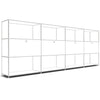 System4 Roomdivider with Hatches, 303 x 118 x 40 cm, White