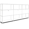 System4 Roomdivider with Hatches, 228 x 118 x 40 cm, White