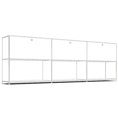 System4 Sideboard with Hatches, 228 x 80 x 40 cm, White