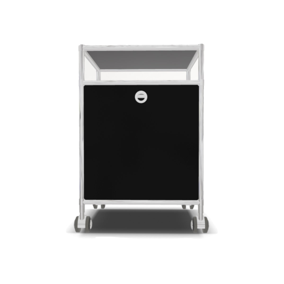 System4 Drawer Unit with 1 Drawer on Casters, 39 x 39 x 67 cm, Black