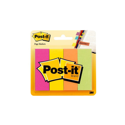 3M Post-it Page Markers 671-4AF, 4pads/pack, Assorted Colors