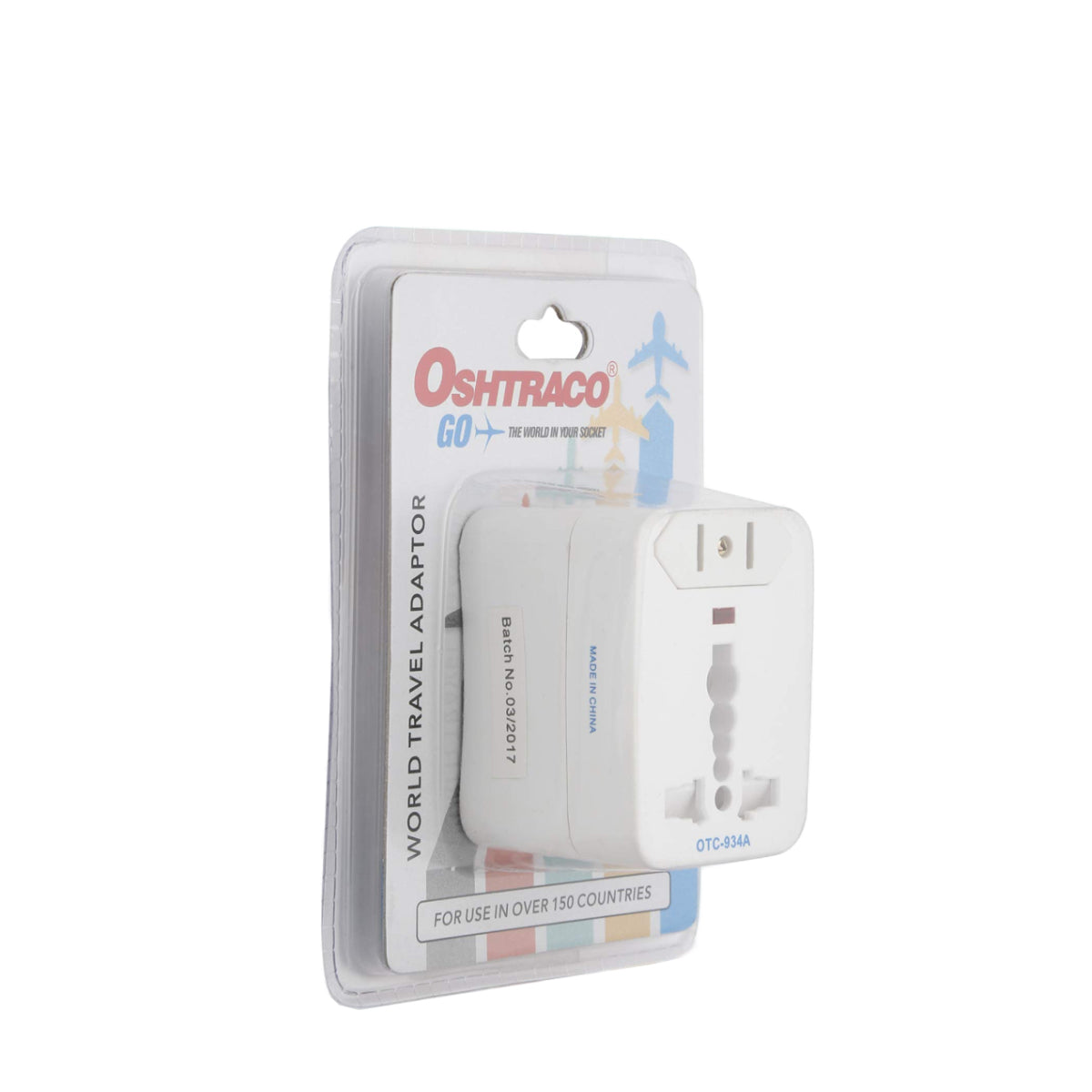 Oshtraco International Travel Adaptor - OTCDBC-934A, Assorted Colors