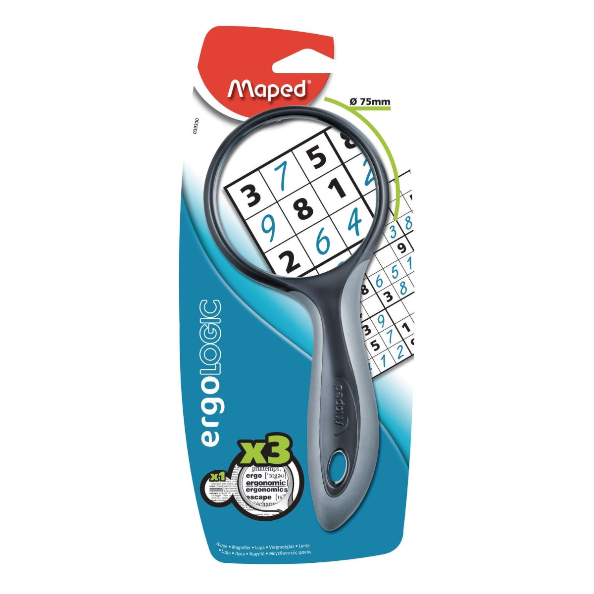 Maped Magnifier, 3x optical magnification,  75mm diameter glass